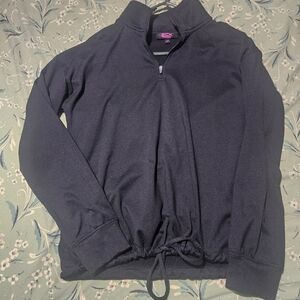 ACX Black Quarter-Zip Pullover With Drawstring Waist.
